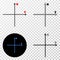 Cartesian Axes Vector EPS Icon with Contour Version