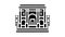 carthage historic building glyph icon animation
