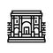 carthage historic building line icon vector illustration