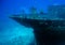 Carthaginian II shipwreck in 97 feet of water in the Pacific Ocean half a mile offshore of Puamana Beach Park in Maui, Hawaii.