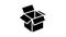 carton box glyph icon animation