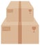 Carton box stack in cartoon design