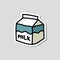 Carton of milk doodle icon, vector illustration