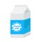 Carton pack of fresh milk in flat cartoon style, stock vector il