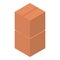 Carton parcel box icon, isometric style