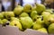 Carton of pears ready for market