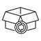 Carton recycling box icon, outline style