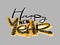 Cartoon 2022 tiger happy new year lettering for decorative design