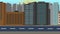 Cartoon 2D Flat empty City sideview Parallax animation background