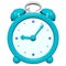 Cartoon 3D turquoise clock