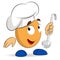 Cartoon abstract cute character cook chef