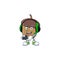 Cartoon acorn seed with bring gaming character shape