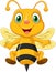 Cartoon adorable bees