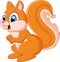 Cartoon adorable squirrel