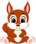 Cartoon adorable squirrel