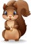 Cartoon adorable squirrel