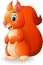 Cartoon adorable squirrel