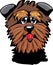 Cartoon Affenpinscher dog