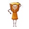 Cartoon african drum character, isolated djembe