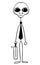 Cartoon of Alien or Extra Terrestrial Businessman