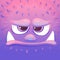 Cartoon alien or monster`s sad or disappointed emotion the vector illustration.