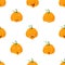 Cartoon alive pumpkins character seamless pattern. Pumpkin with different emotions background, For fall wallpaper