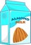 Cartoon Almond Milk Carton Box
