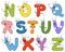 Cartoon Alphabet Characters N-Z