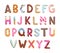 Cartoon alphabet. Cookies font. Vector letters baking in colored glaze. Creative gingerbread typography design