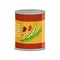 Cartoon aluminum can with kidney beans. Food conservation. Natural canned product. Ingredient for cooking. Flat vector