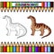 Cartoon Amargasaurus for coloring book