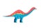 Cartoon Amargasaurus dinosaur funny character