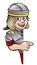 Cartoon Ancient Roman Soldier Pointing
