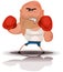 Cartoon Angry Boxer Champion