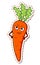 Cartoon angry carrot sticker