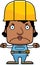 Cartoon Angry Construction Worker Woman
