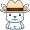 Cartoon Angry Cowboy Bunny