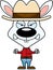 Cartoon Angry Cowboy Bunny