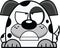 Cartoon Angry Dalmatian Puppy