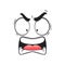 Cartoon angry face vector furious yelling emoji