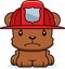 Cartoon Angry Firefighter Bear