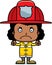 Cartoon Angry Firefighter Girl