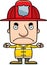 Cartoon Angry Firefighter Man