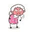 Cartoon Angry Granny Vector Character