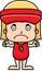 Cartoon Angry Lifeguard Girl