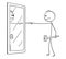 Cartoon of Angry Man With Hammer Blaming Yourself in Mirror