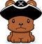 Cartoon Angry Pirate Bear