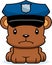 Cartoon Angry Police Officer Bear