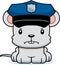 Cartoon Angry Police Officer Mouse