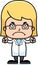 Cartoon Angry Scientist Girl